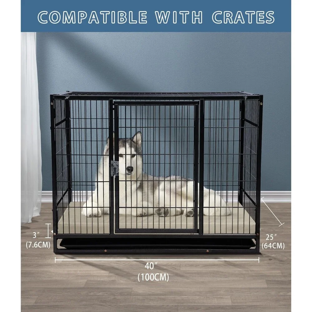 Waterproof Dog Bed Cover Brown - Faux Leather Hairproof Replacement Liner